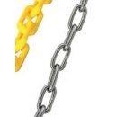 Nylonkette 6mm schwarz/gelb incl. Gegengewicht